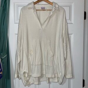 Urban Outfitters Cream Sweatshirt Hoodie